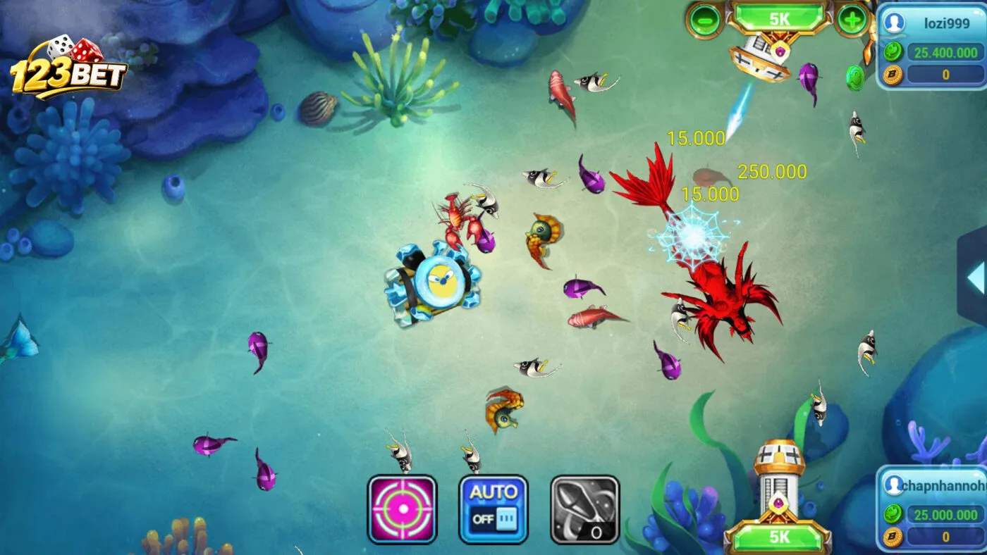 Các loại vũ khí và tính năng trong game bắn cá